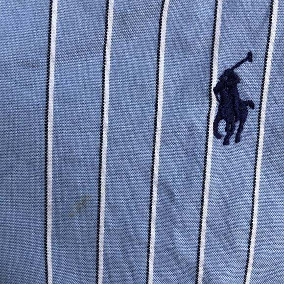 Ralph Lauren• Blue w/Stripes Button Down- Large - Picture 3 of 5